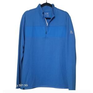 ADIDAS 1/4 Zip Long Sleeve Soft‎ Jacket Blast-Blue Men's M ADI CLBPRFQZLYR